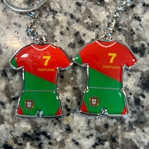 Ronaldo Soccer Jersey Keychain